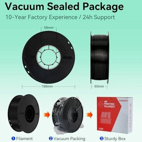 TPU Filament 1.75mm, 95A Flexible TPU 3D Printer, Clog-Free Black