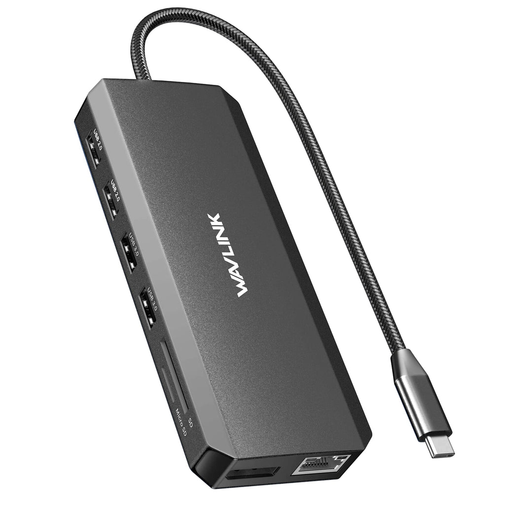 12-in-1 5Gbps USB3 USB C Hub Triple Display USB C Dock Multiport 2x HDMI DP RJ45