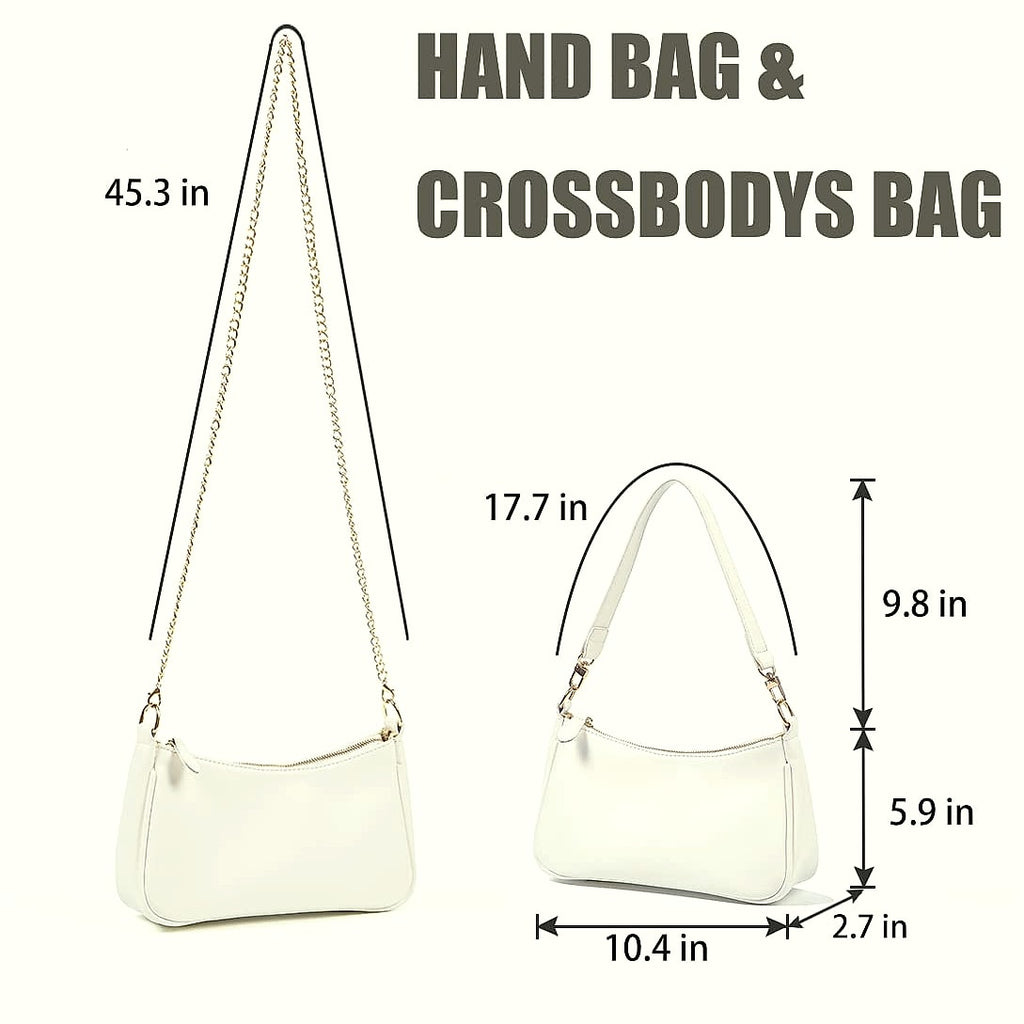 VODIU Clutch Tote Handbag with Removable Straps and Zipper Closure