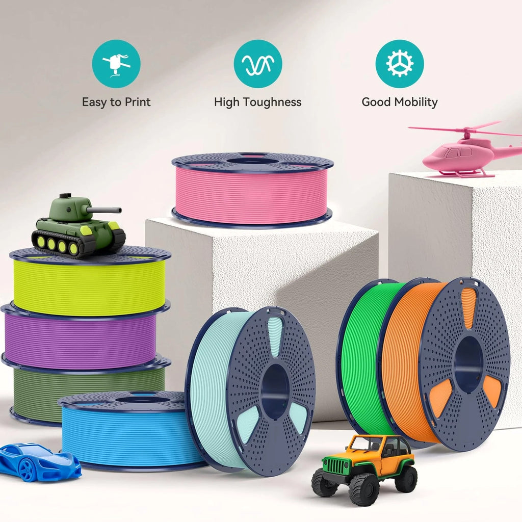 PLA Filament Matte Finish 16 Color Bundle Multicolor 1.75mm 16 Pack Mini Spool