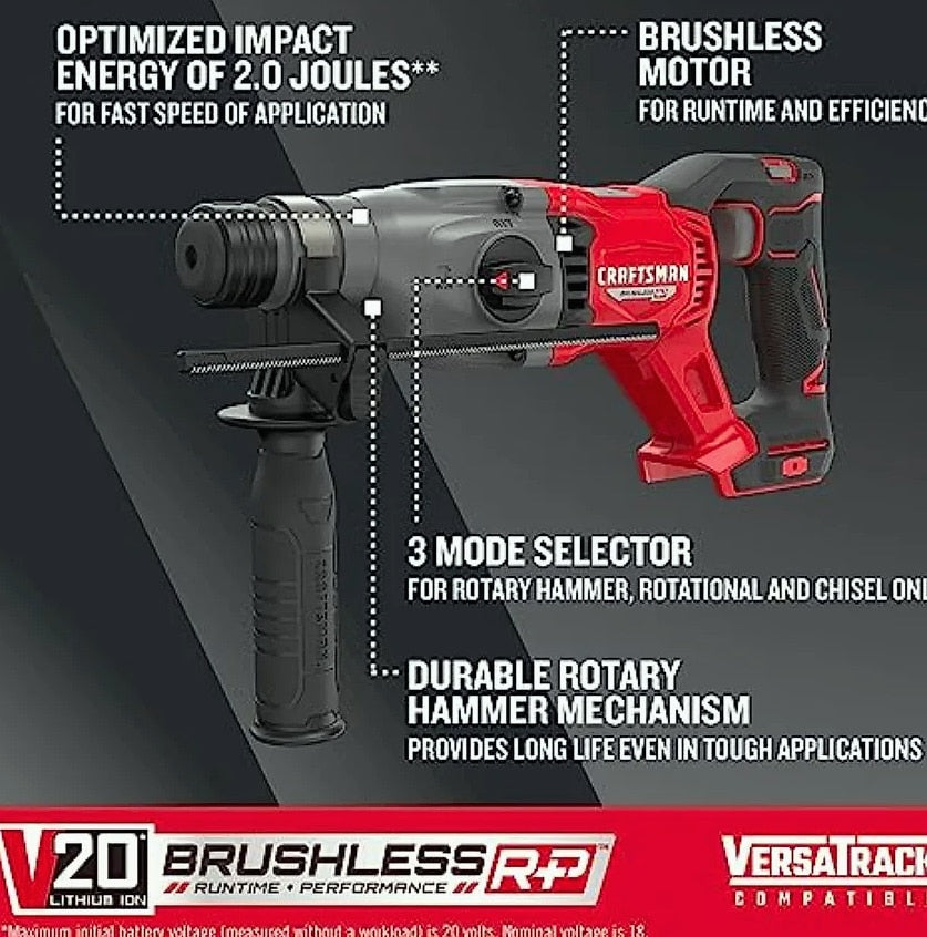 Kankeirr V20 RP SDS Rotary Hammer Drill Cordless 7/8"