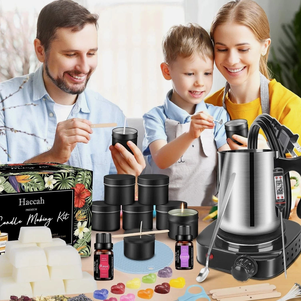 Complete Candle Making Kit with Wax Melter, Candle Making Supplies, DIY Arts & Crafts