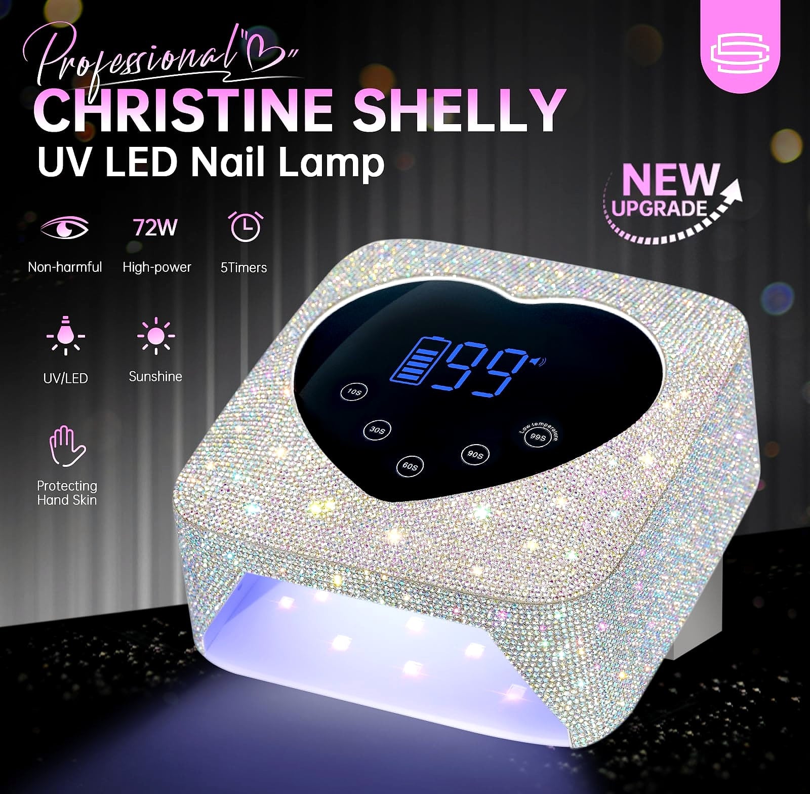 Christine Shelly UV Nail Lamp and Electric Nail Drill Manicure Kit