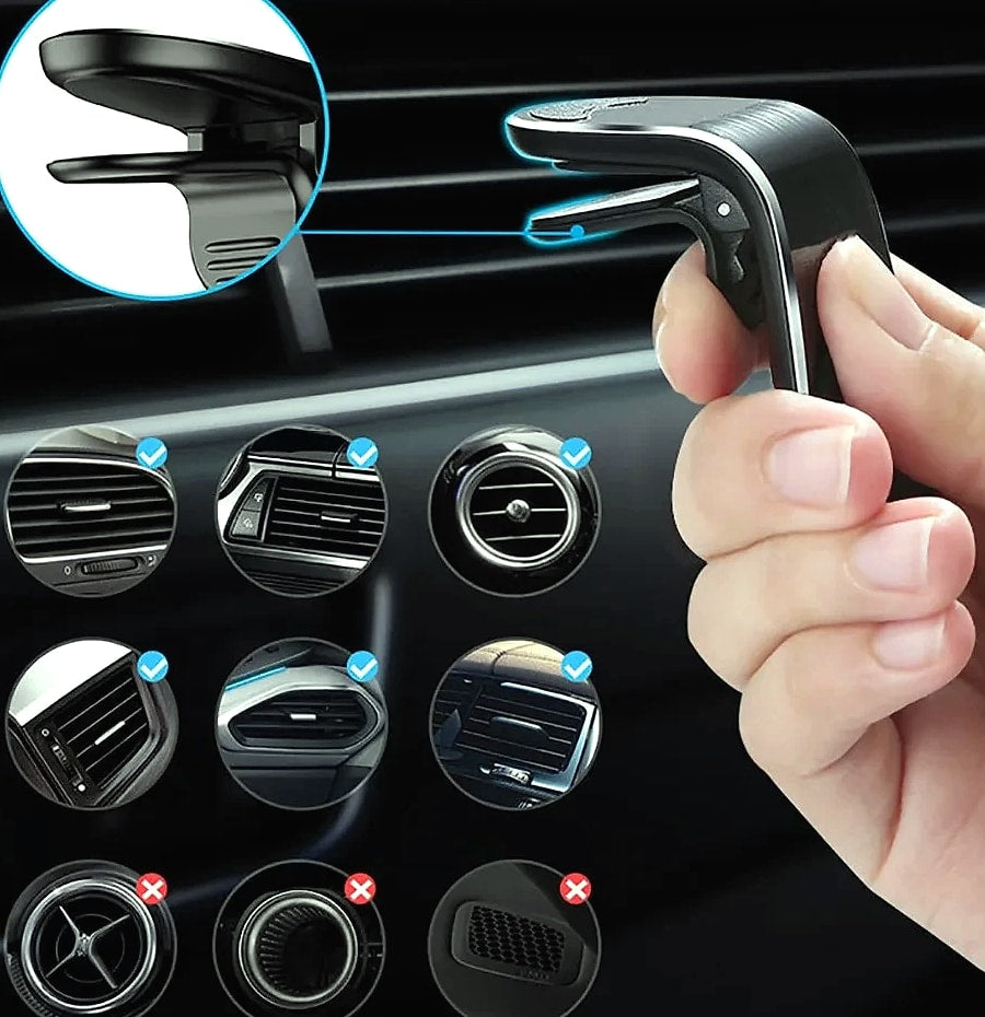 Magnetic Car Phone Holder Air Vent Clip Mount