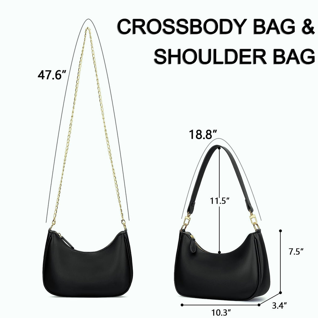 KKXIU Women's Shoulder Bag Retro Hobo Purse Underarm Clutch