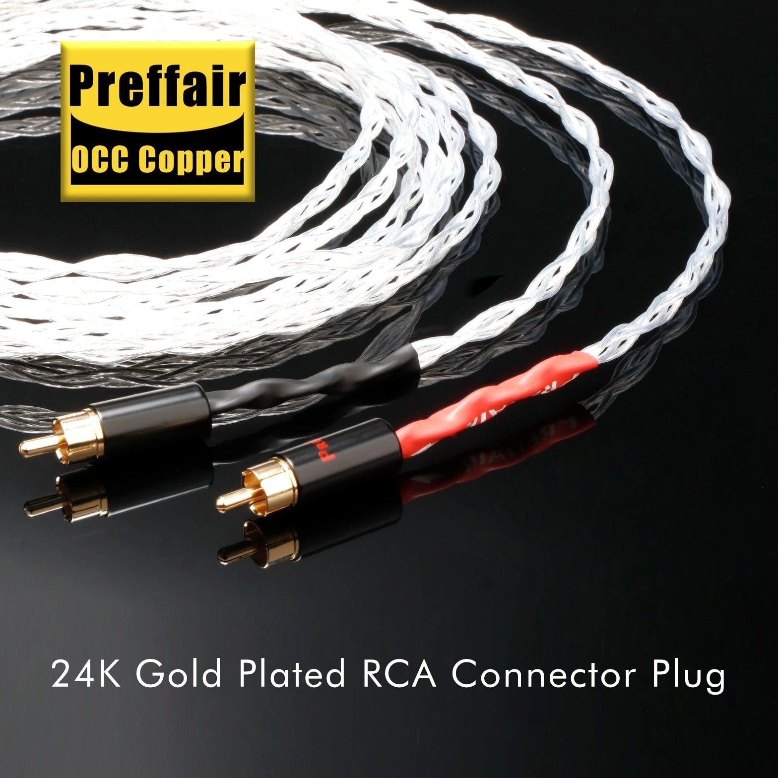 OCC Silver Plated HiFi RCA Cable Audio Cable Amplifier CD Adapter Signal Wire