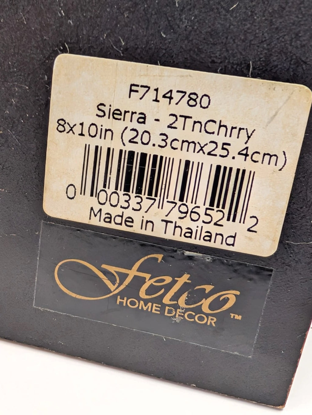 Vintage Fetco MCM 8x10 Photo Frame, Sierra Two-Tone Cherry Wood F714780 Thailand
