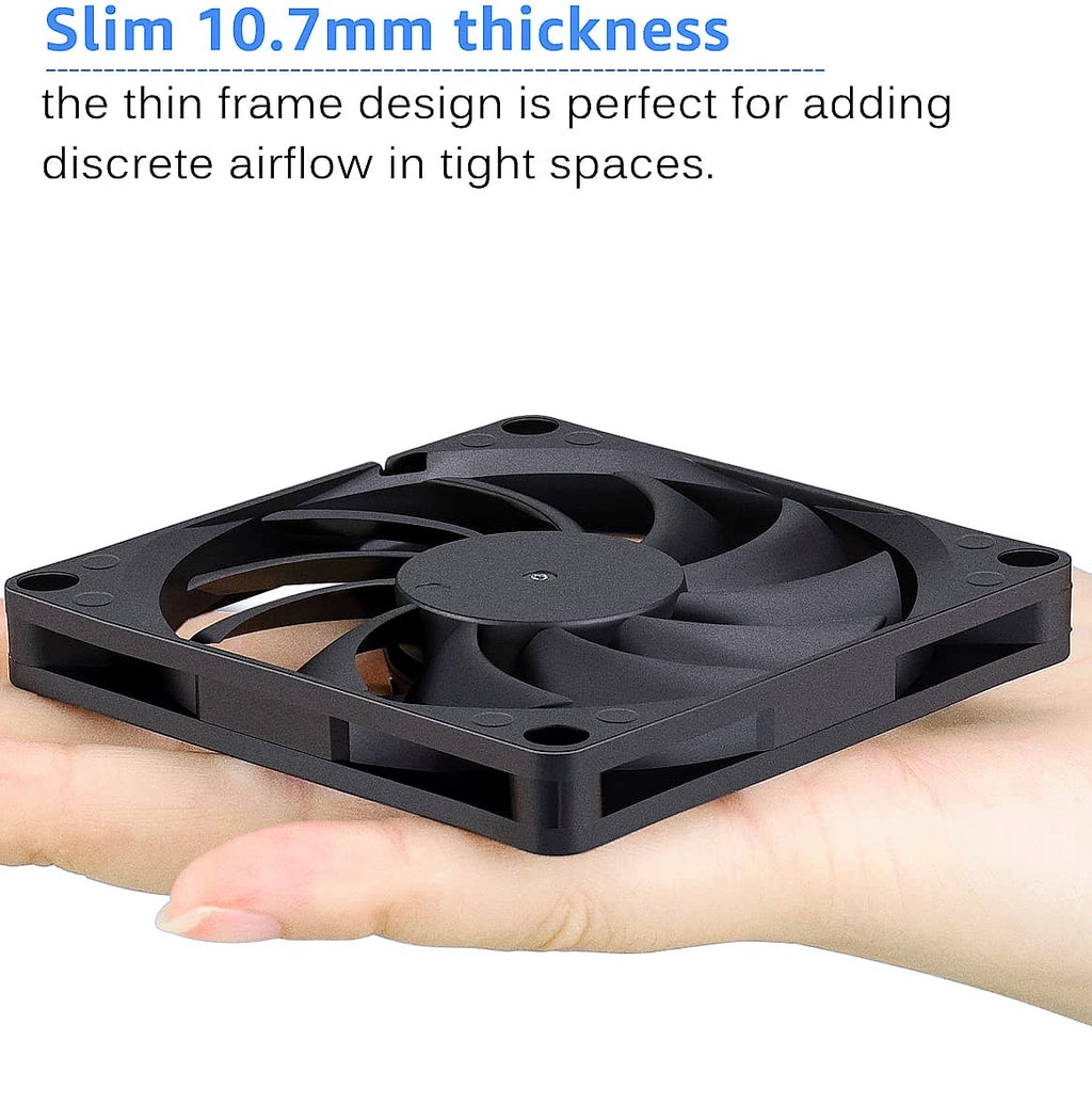 GDSTIME 80mm Quiet CPU Cooler Fan 12V 3PIN Slim