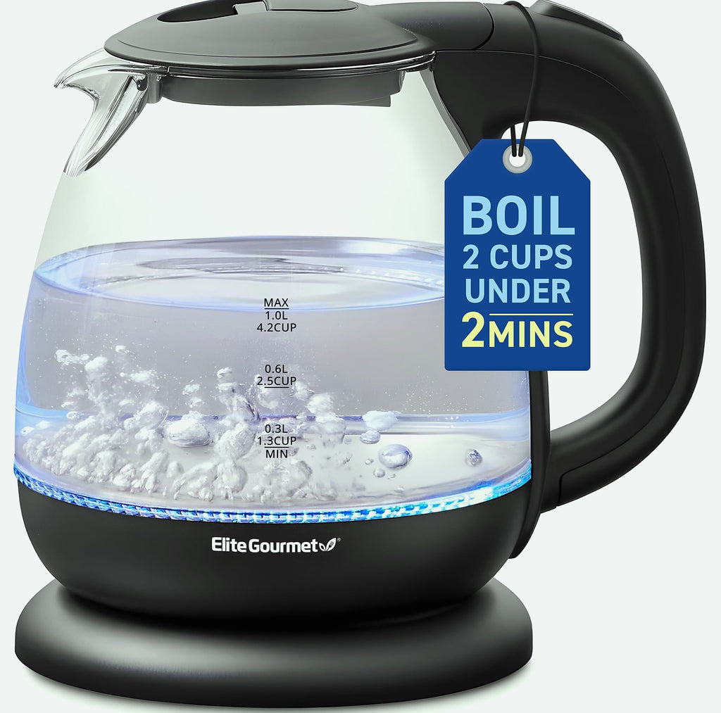 Elite Gourmet 1.7L Electric Tea Kettle with Digital Touchscreen