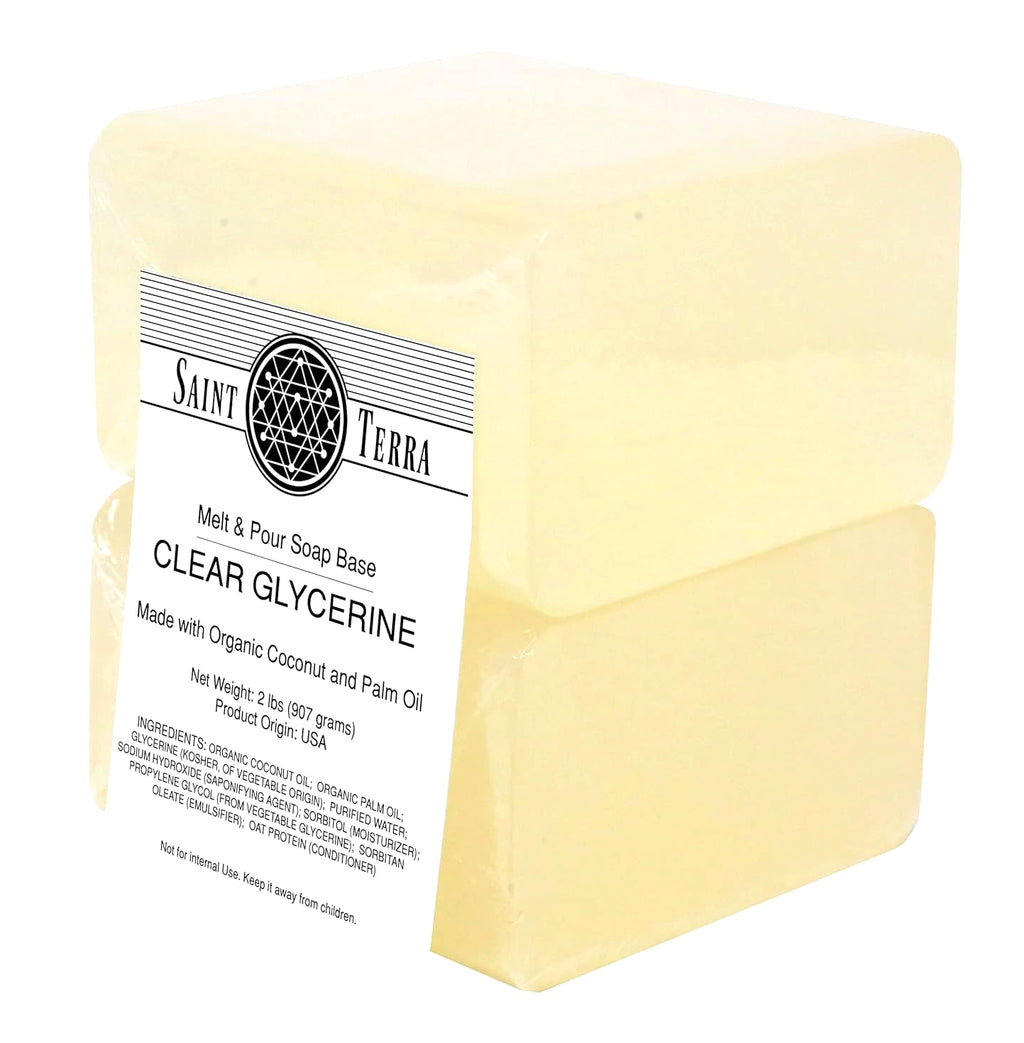 Organic Oil Clear Glycerine Melt & Pour Soap Base - 2 Pounds