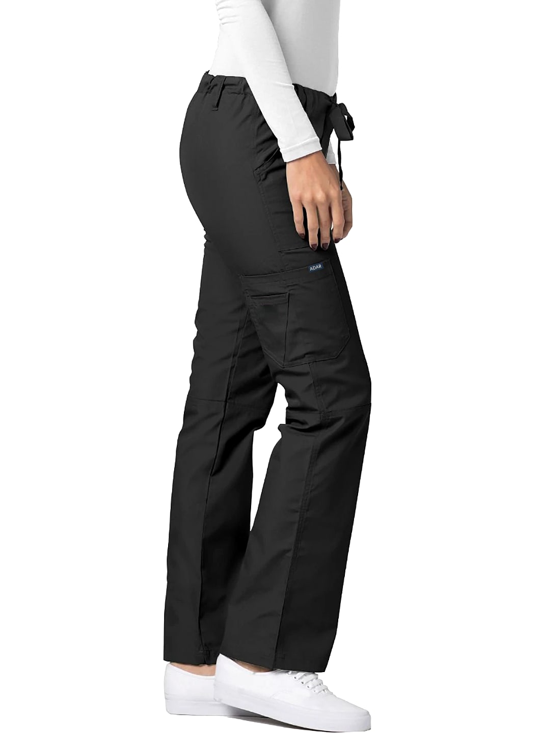 Adar Medical Uniform Low Rise Multi Pocket Drawstring Straight Leg Scrub Pants