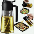 TrendPlain 16oz Glass Olive Oil Sprayer Bottle with Spray and Pour