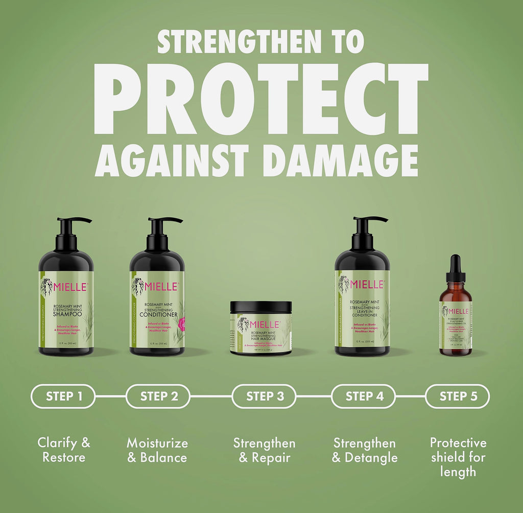 Mielle Organics Rosemary Mint Biotin Shampoo for Hair Strengthening