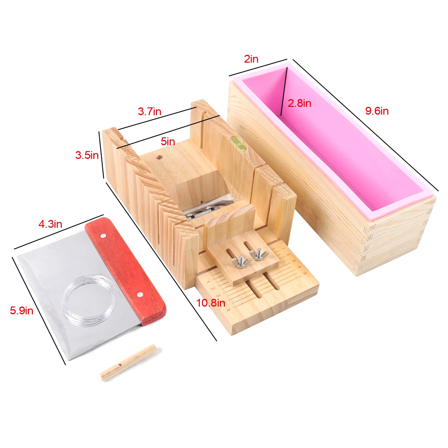 Pro Soap Making Supplies Kit - 3 Pcs Set, Soap Tools, Cakes Mold, Handmade DIY