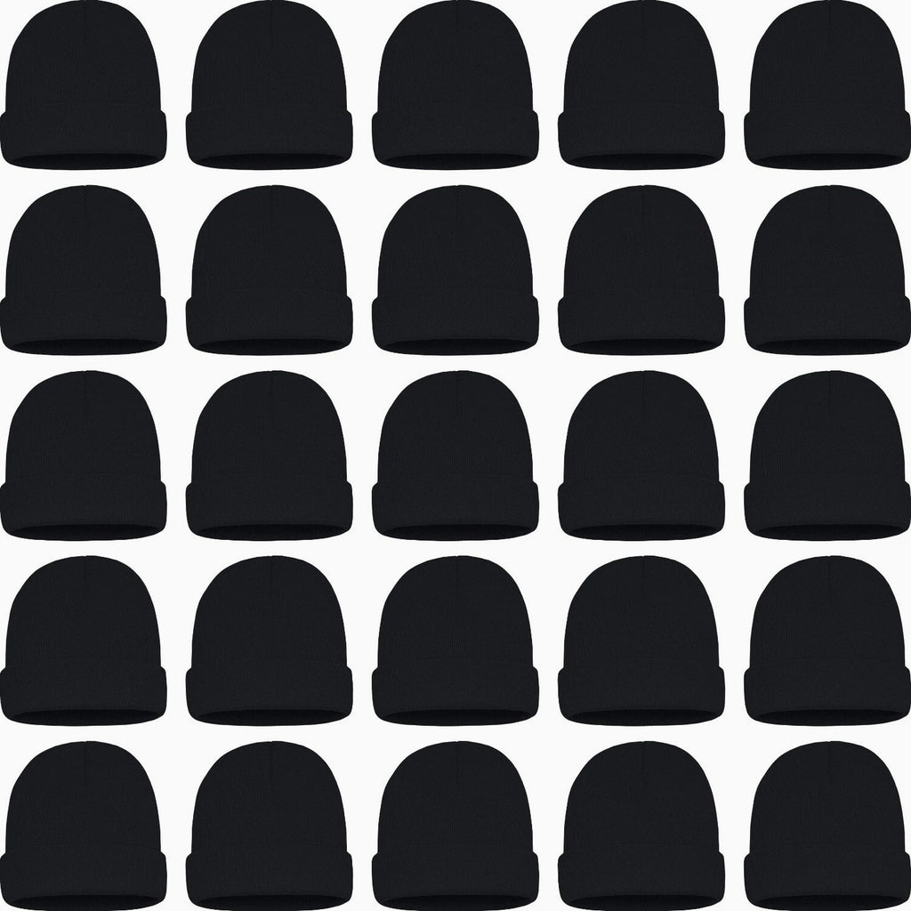 25 Pack Winter Beanie Hats, Unisex Thermal Toboggan Cold Weather Skully Caps