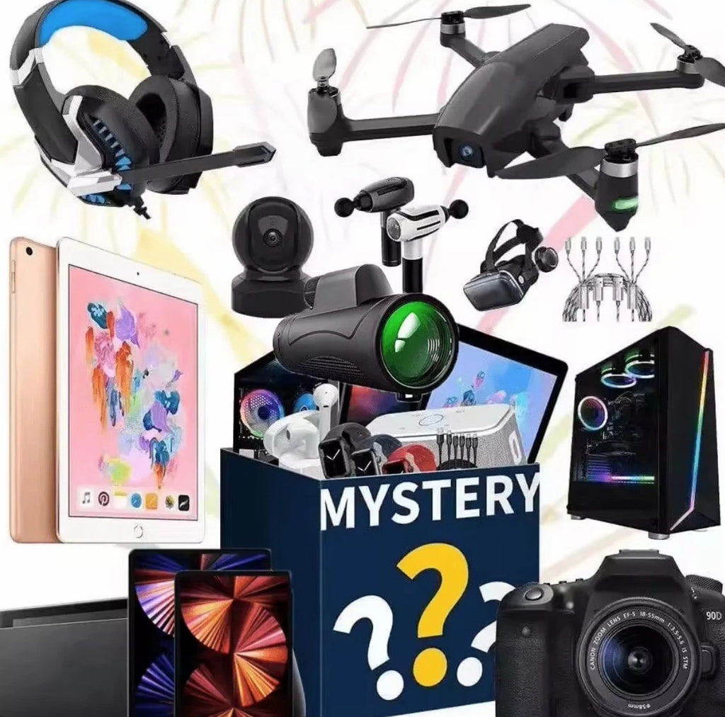 Electronics Mystery Box 1–5 Random Gadgets Smart Watch Earbuds Camera Gift
