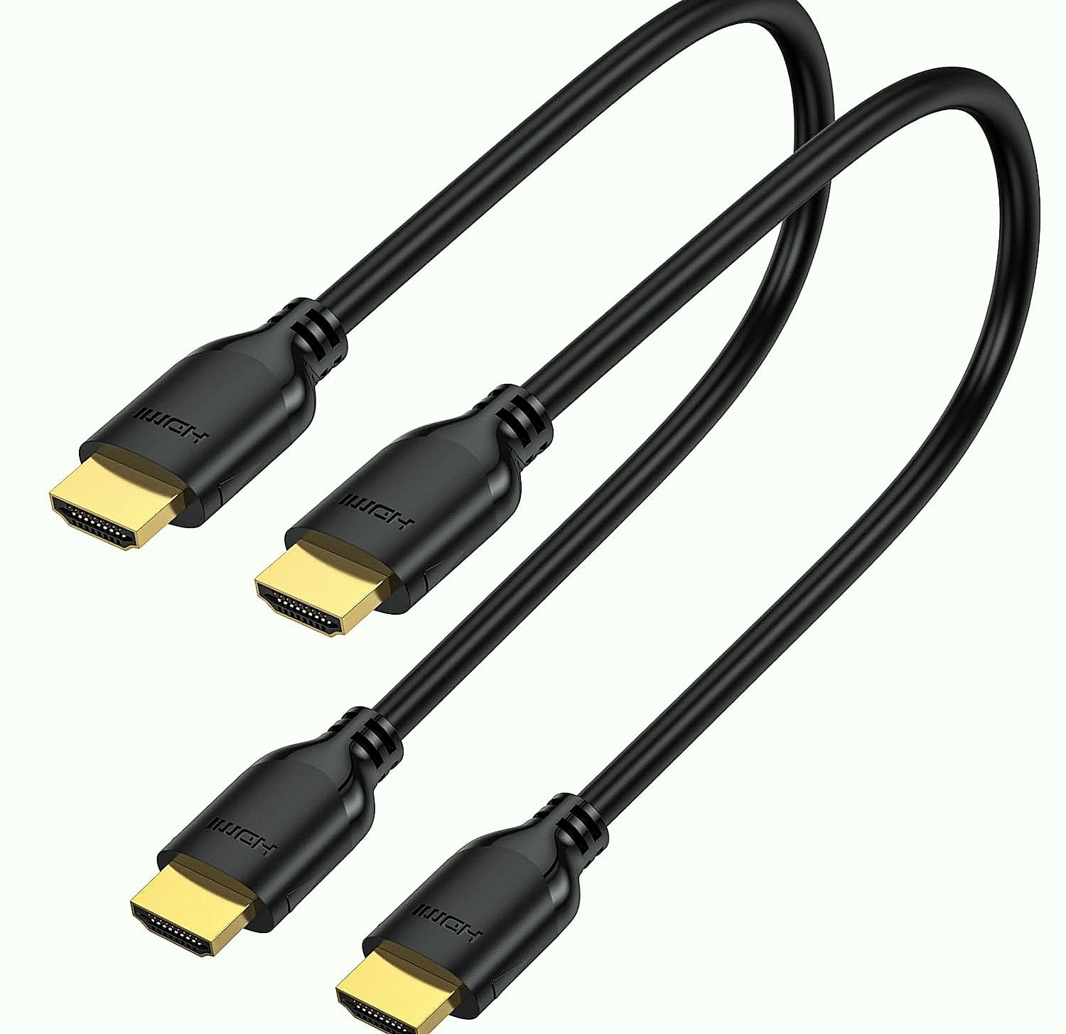 UVOOI 1ft HDMI 2.0 Cable 2-Pack, 4K@60Hz High Speed