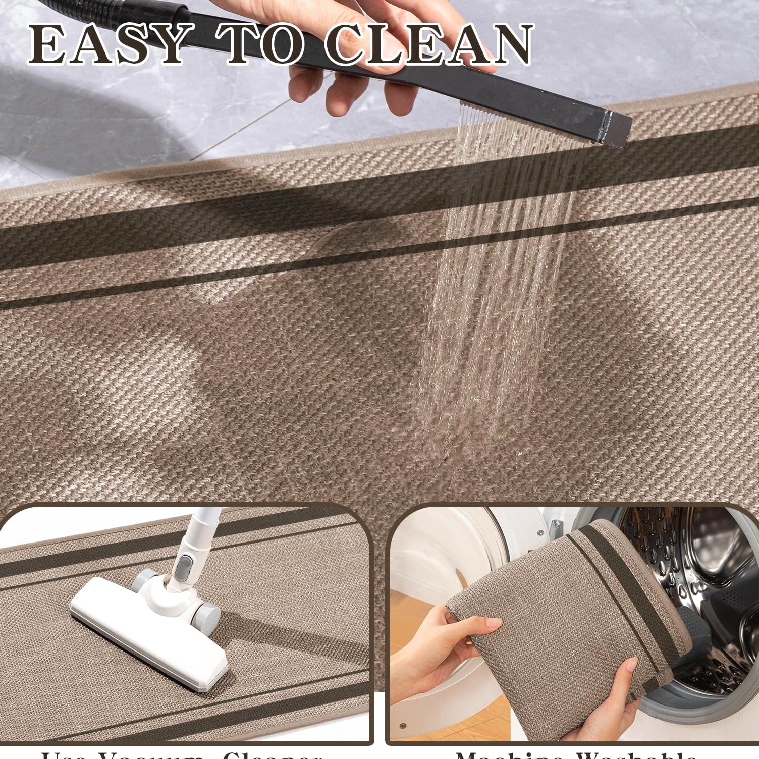 chakme Ultra Thin Non Slip Bathroom Rug 47x24 Quick Dry Absorbent Large Bath Mat