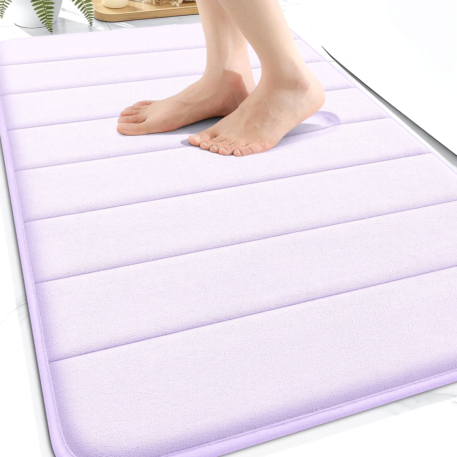 Memory Foam Bath Mat 30X20, Super Soft Absorbent Bathroom Rugs, Quick Dry, Machi