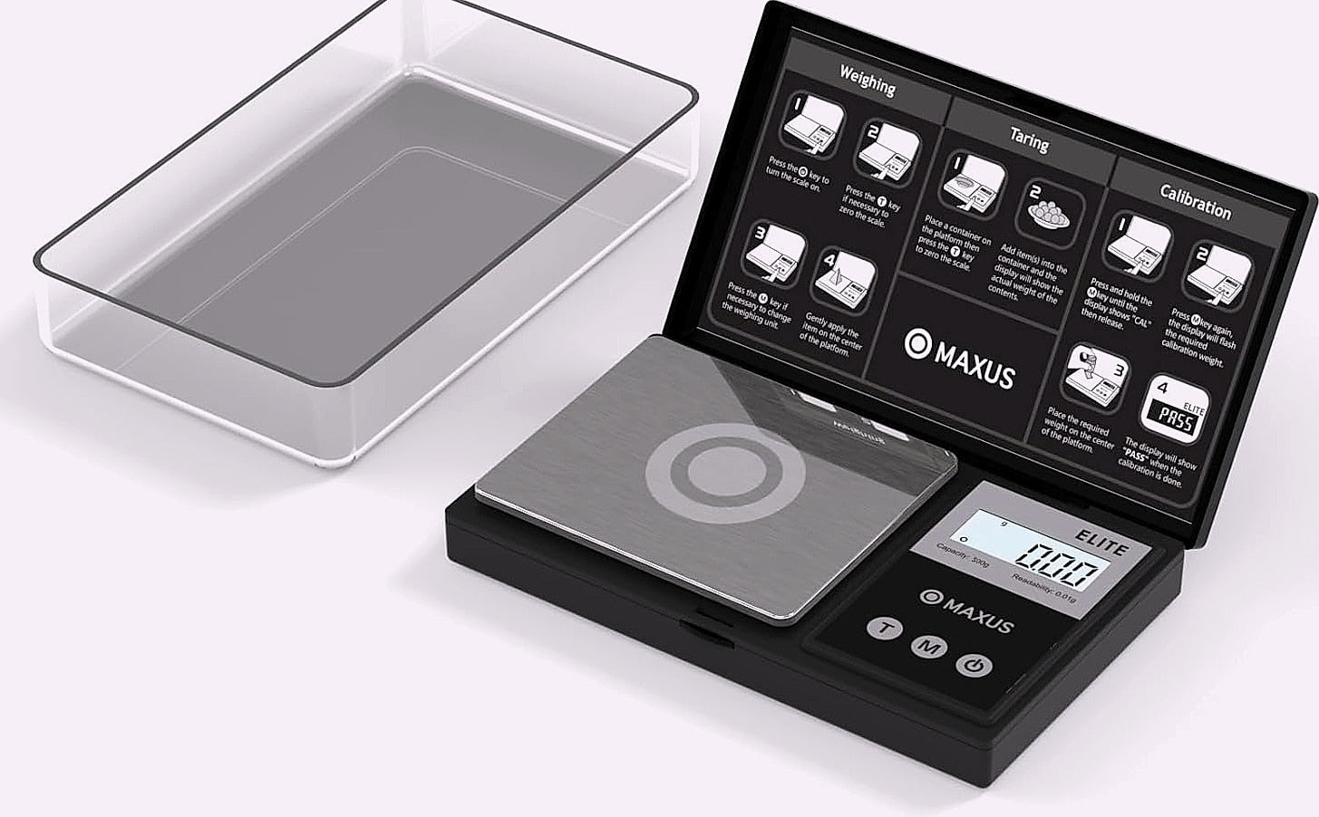 MAXUS Digital Pocket Gram Scale 500g x 0.01g Precision