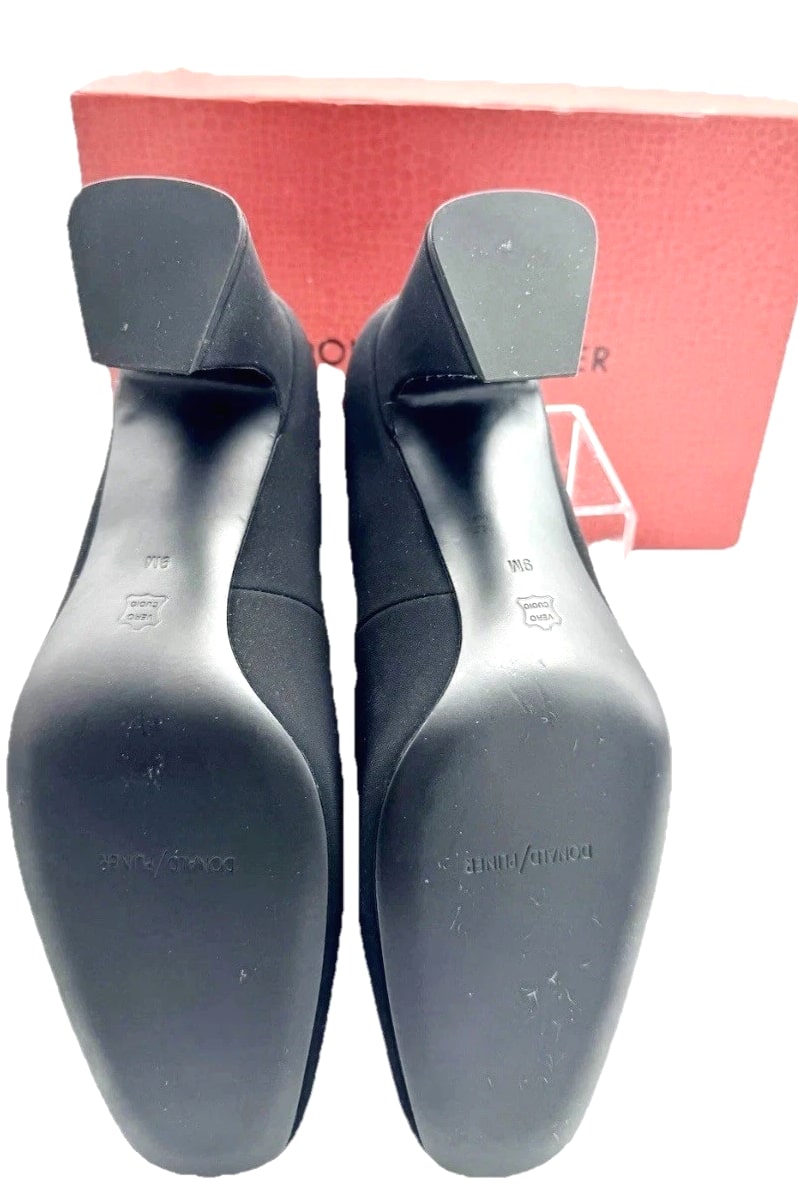 NEW Donald Pliner Womens Size 9 Crepe Elastic Parris Pump Block Heel Free Ship!