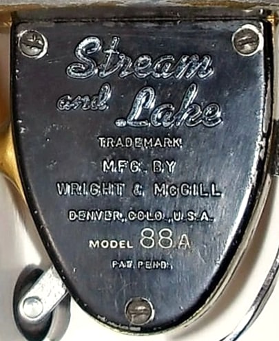 Vintage Wright & McGill Stream and Lake 88A Spincast Fishing Reel