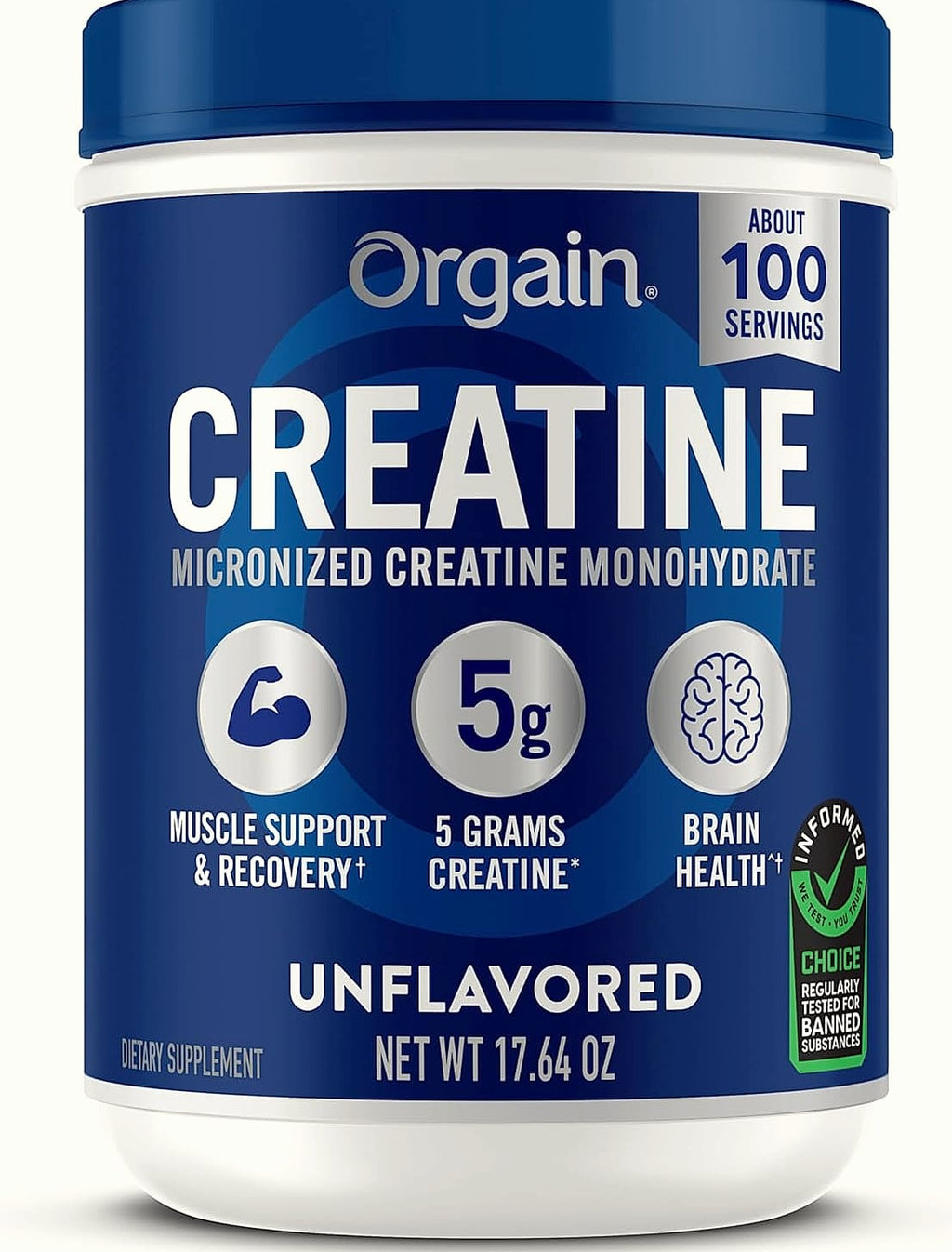Orgain Creatine Monohydrate Micronized Powder, 100 Servings