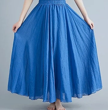 28-Color Mori Girl Cotton Linen A-line Long Skirt