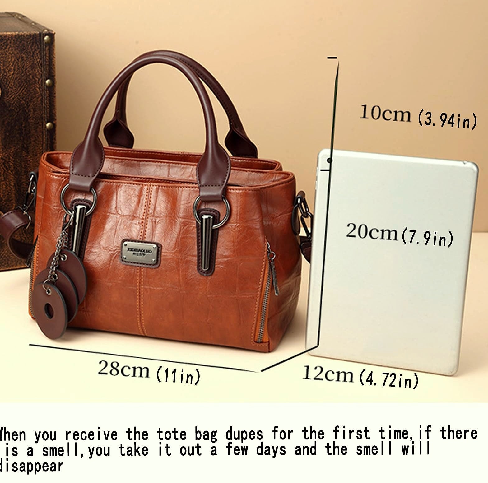 mcuvaec Vegan Leather Tote Bag for Women with Compartments