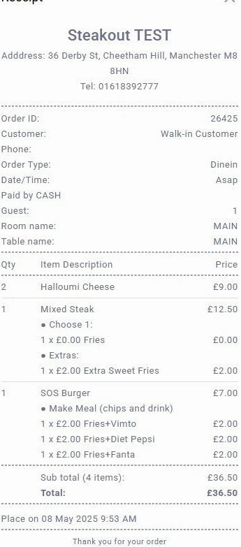 RESTAURANT SOFTWARE, FOOD SERVICE SOFTWARE, DELIVERY AND TAKEAWAY SOFTWARE, POS