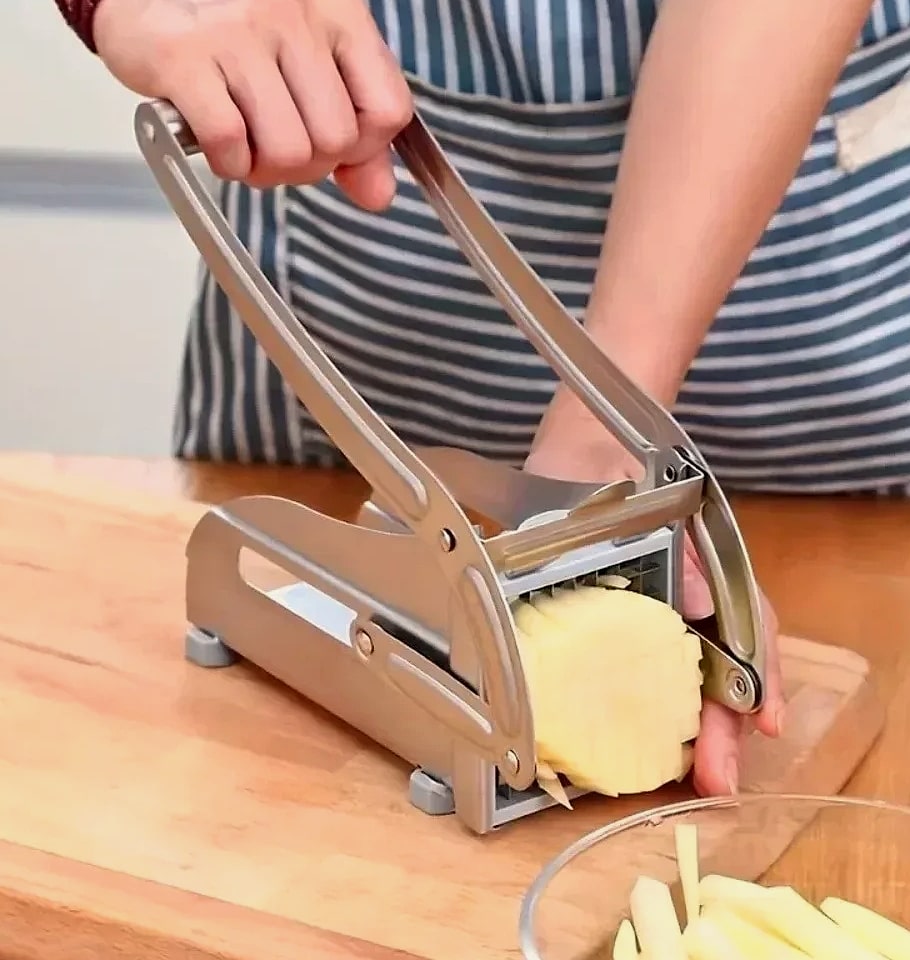 Stainless Steel Manual Vegetable Slicer with Square Blade
