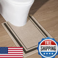chakme Bathroom Rugs Mat U-Shaped 24x17, Ultra Thin Non Slip Bath Mat Small Quic