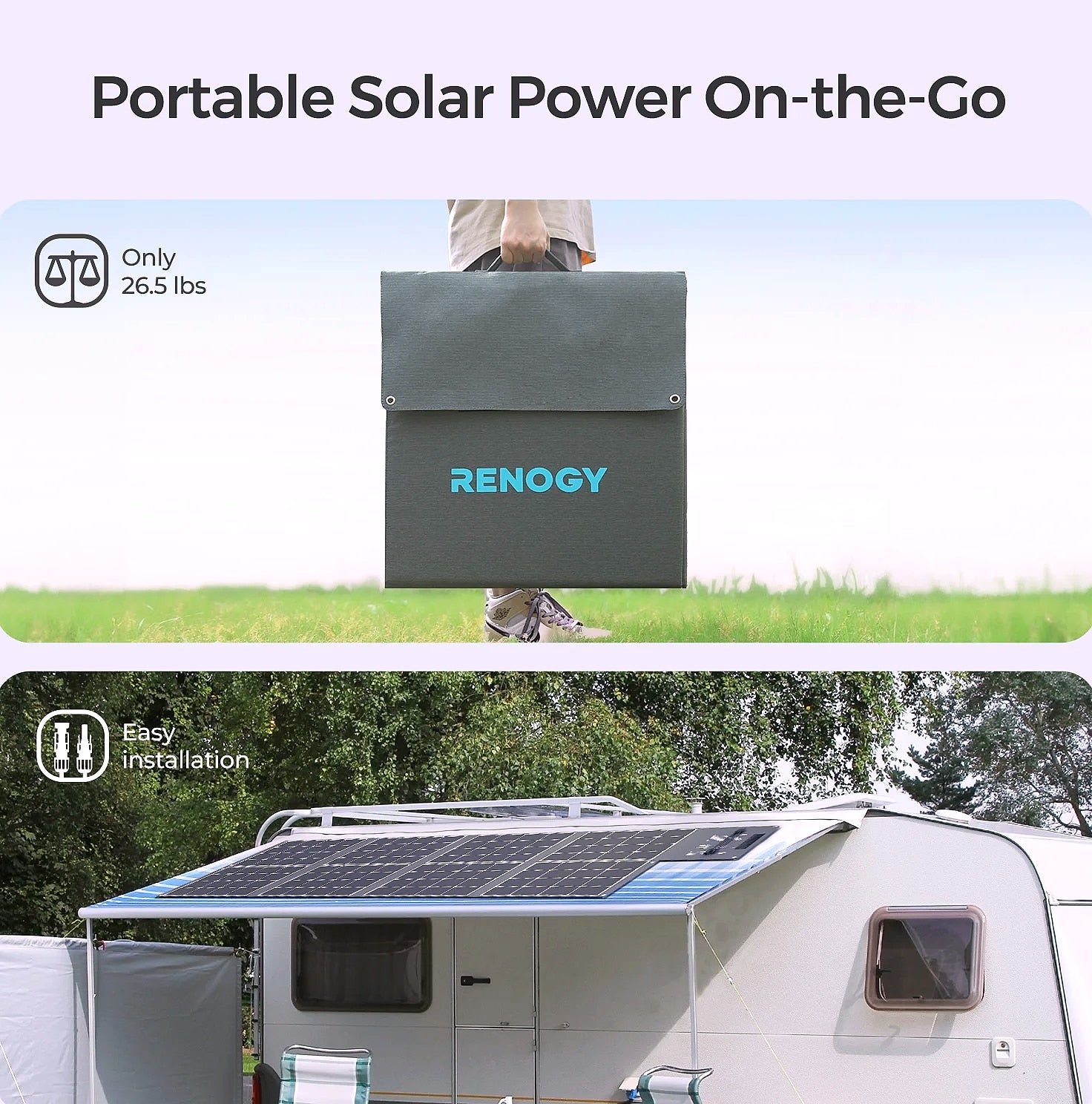 Renogy 400W Foldable Solar Panel Blanket, N-Type Cells