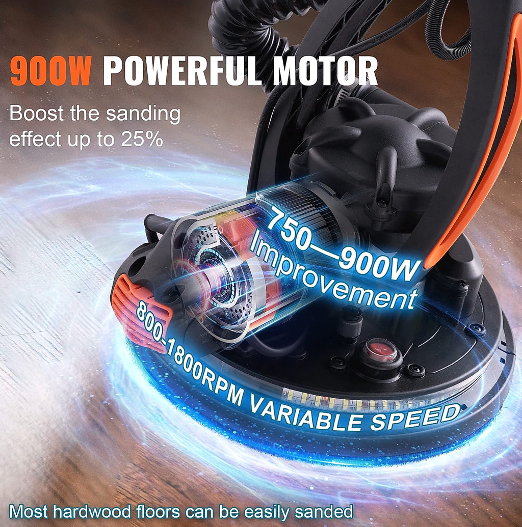 SucceBuy 900W Drywall Sander with Variable Speed Motor