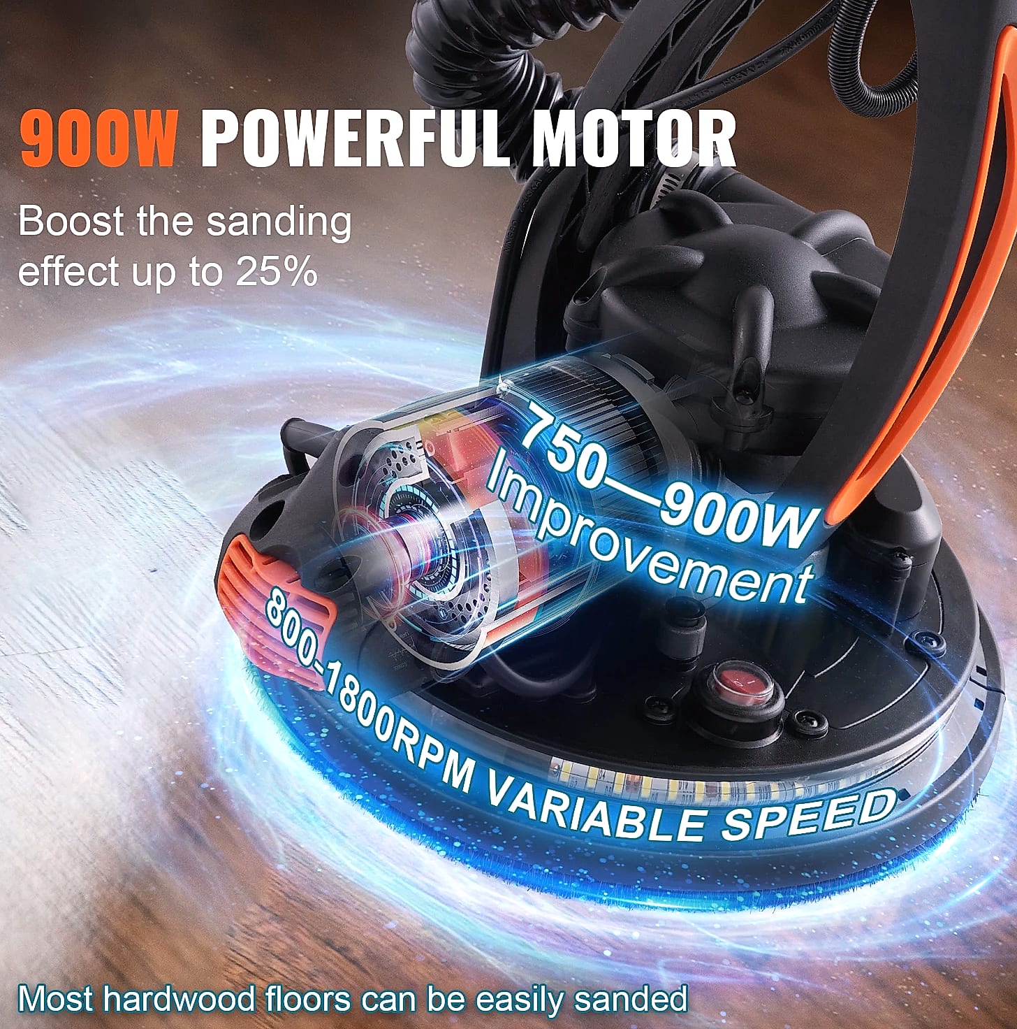SucceBuy 900W Drywall Sander with Variable Speed Motor