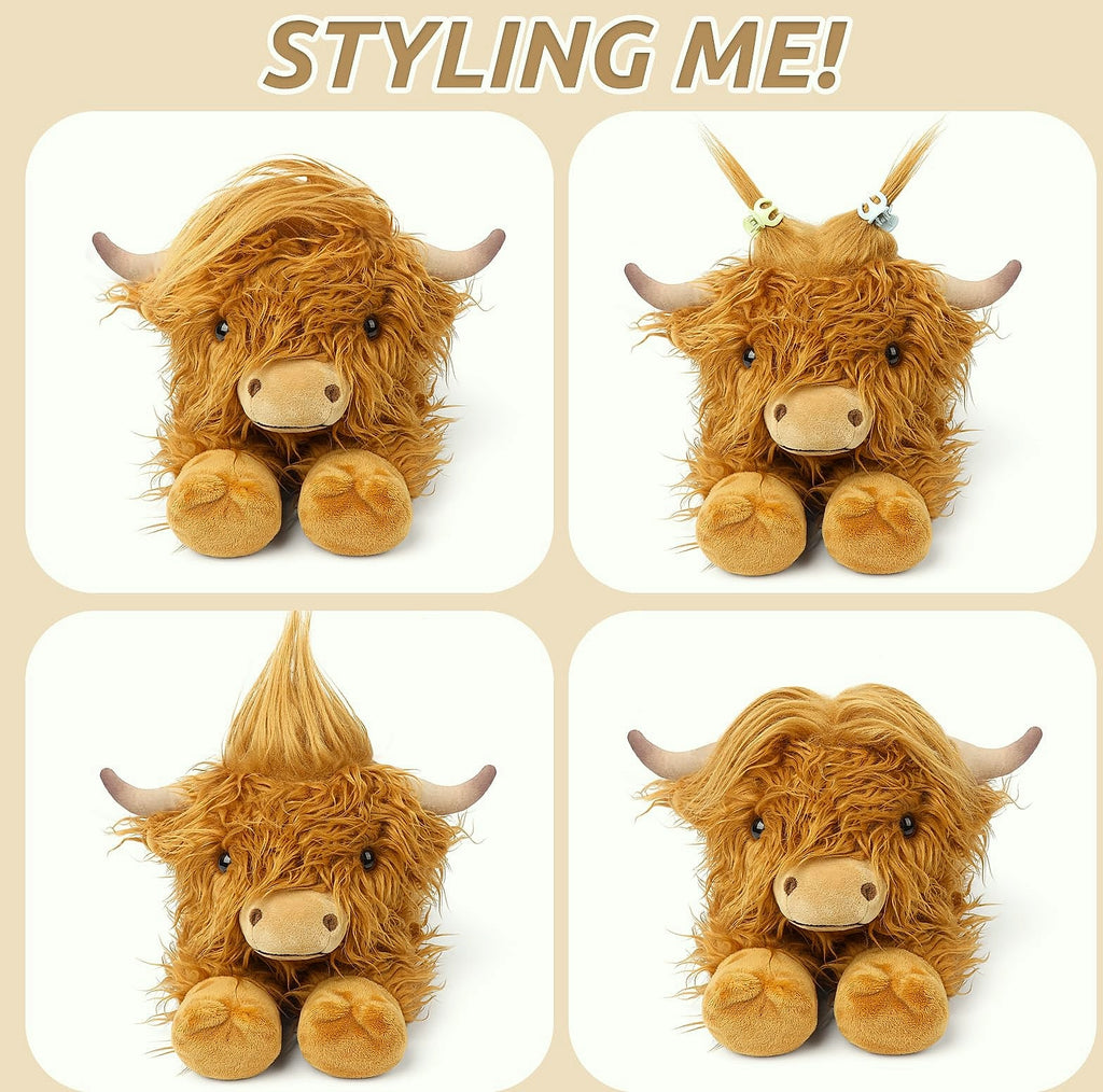 Cuckool Highland Cow Plush Heating Pad with Lavender Scent