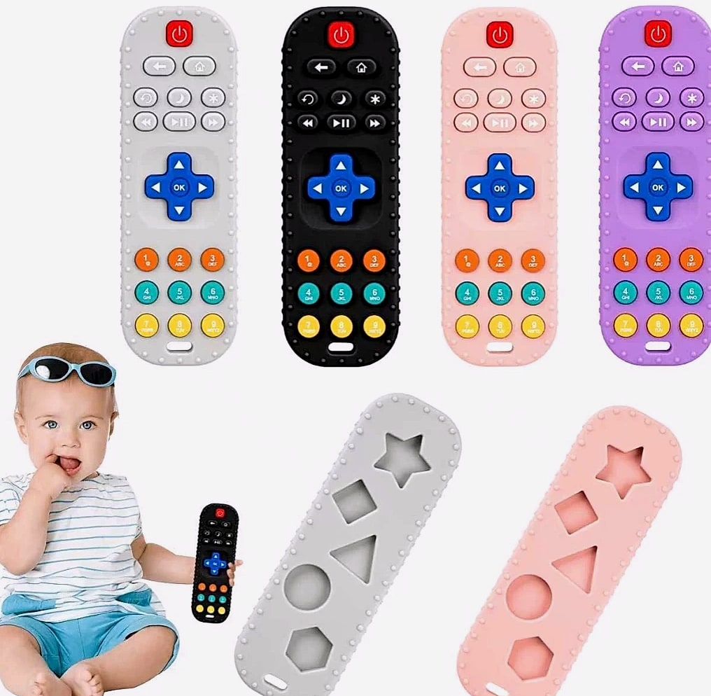 Baby TV Remote Control Teething Toy for 0-12 Months