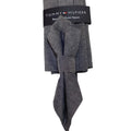TOMMY HILFIGER Men's Cotton BOW TIE & POCKET SQUARE Set Designer SOLID Gray NWT