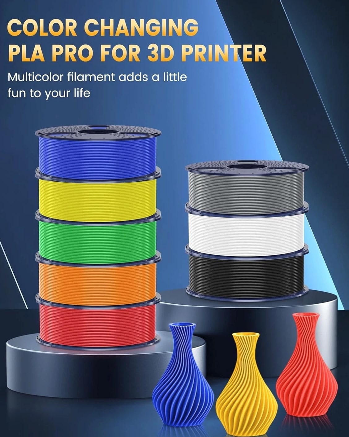 4KG  PLA+2.0 Filament - Enhanced Strength, Quick Printing, User-Friendly