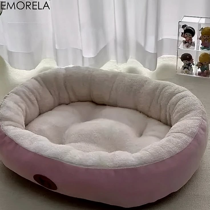 KEMORELA Oval Snuggle Pet Bed for Cats and Small Dogs