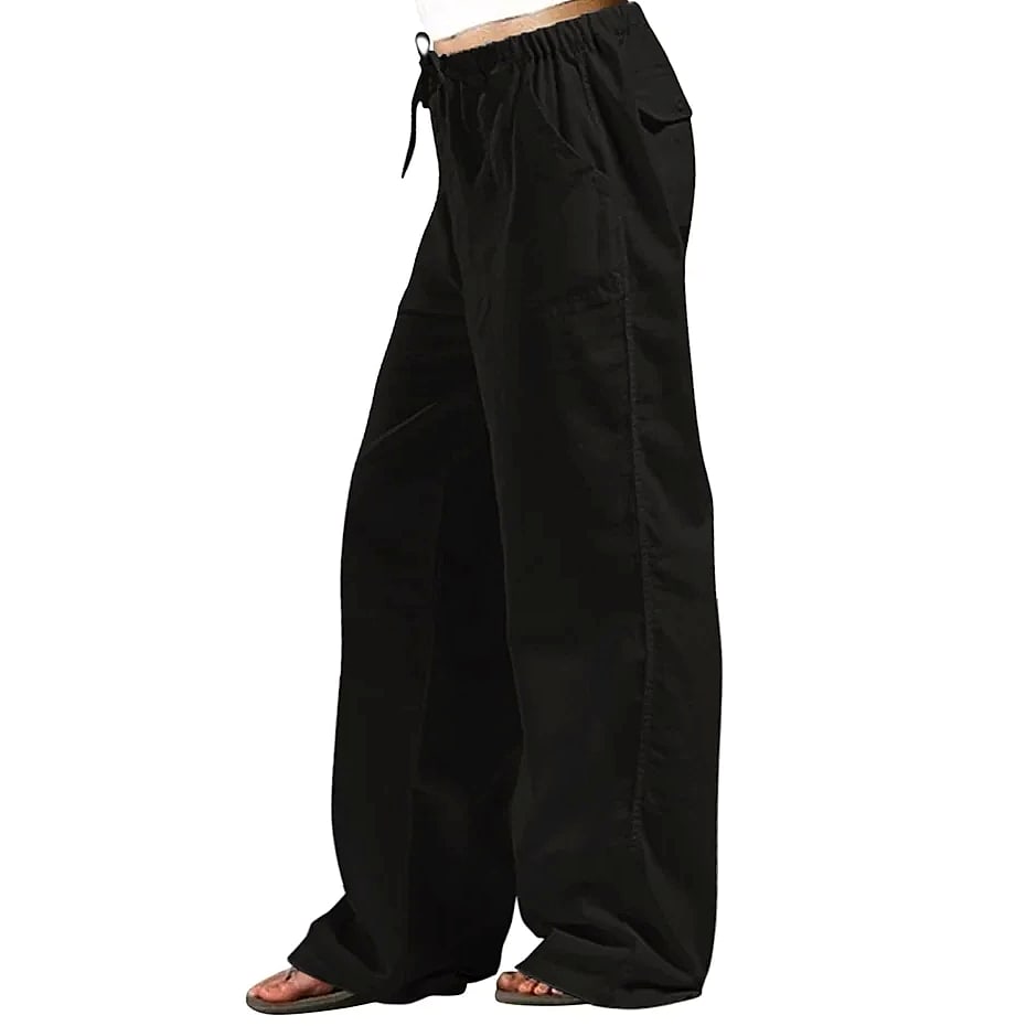 FURCW Women's Cotton Linen High Waist Loose Casual Pants