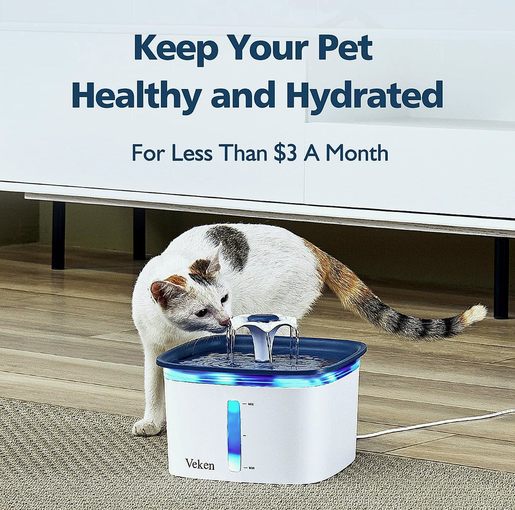 Veken Cat Water Fountain Replacement Filters 24 Pack Set