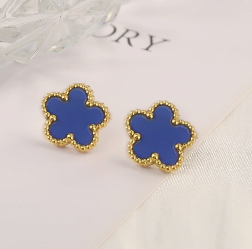 Stainless Steel Five Leaf Clover Flower Adjustable Bracelet