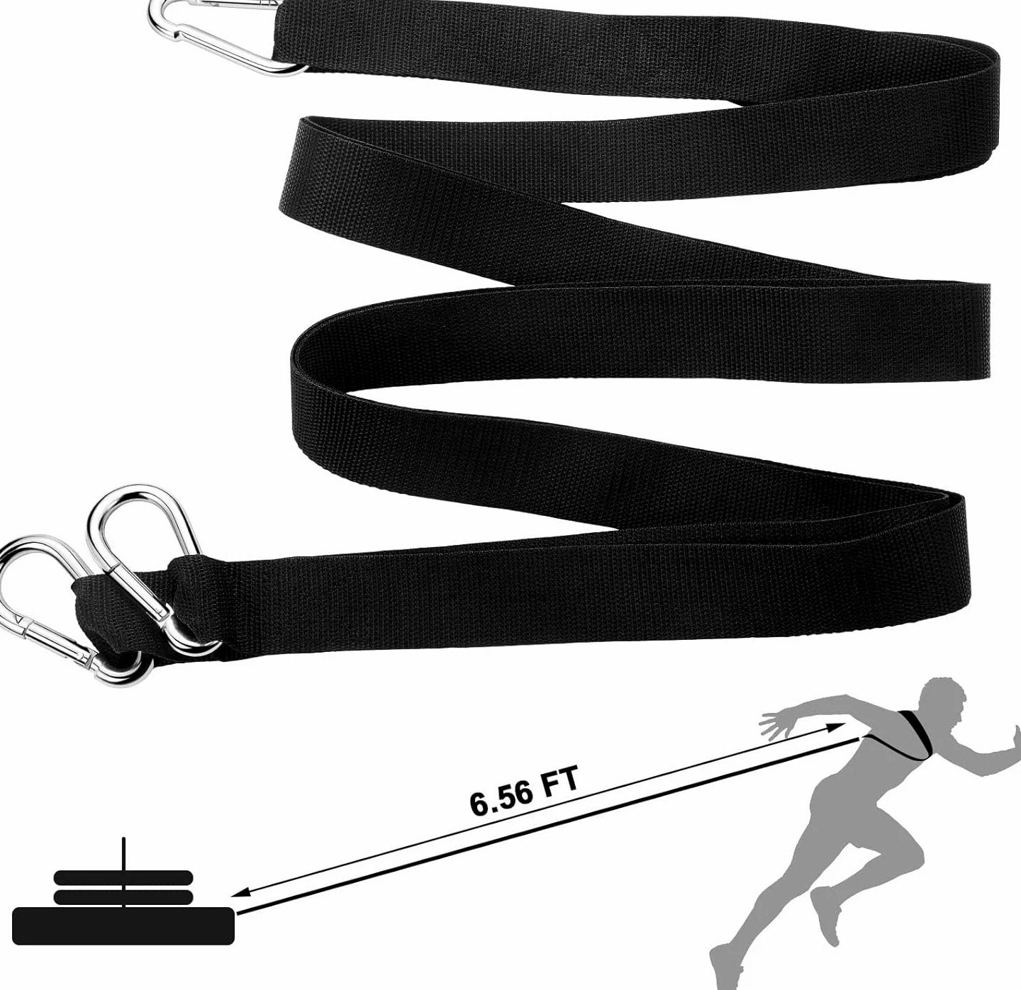 2 Pcs Weighted Sled Harness Nylon Strap Training Equipment Gym Outdoor Exercise
