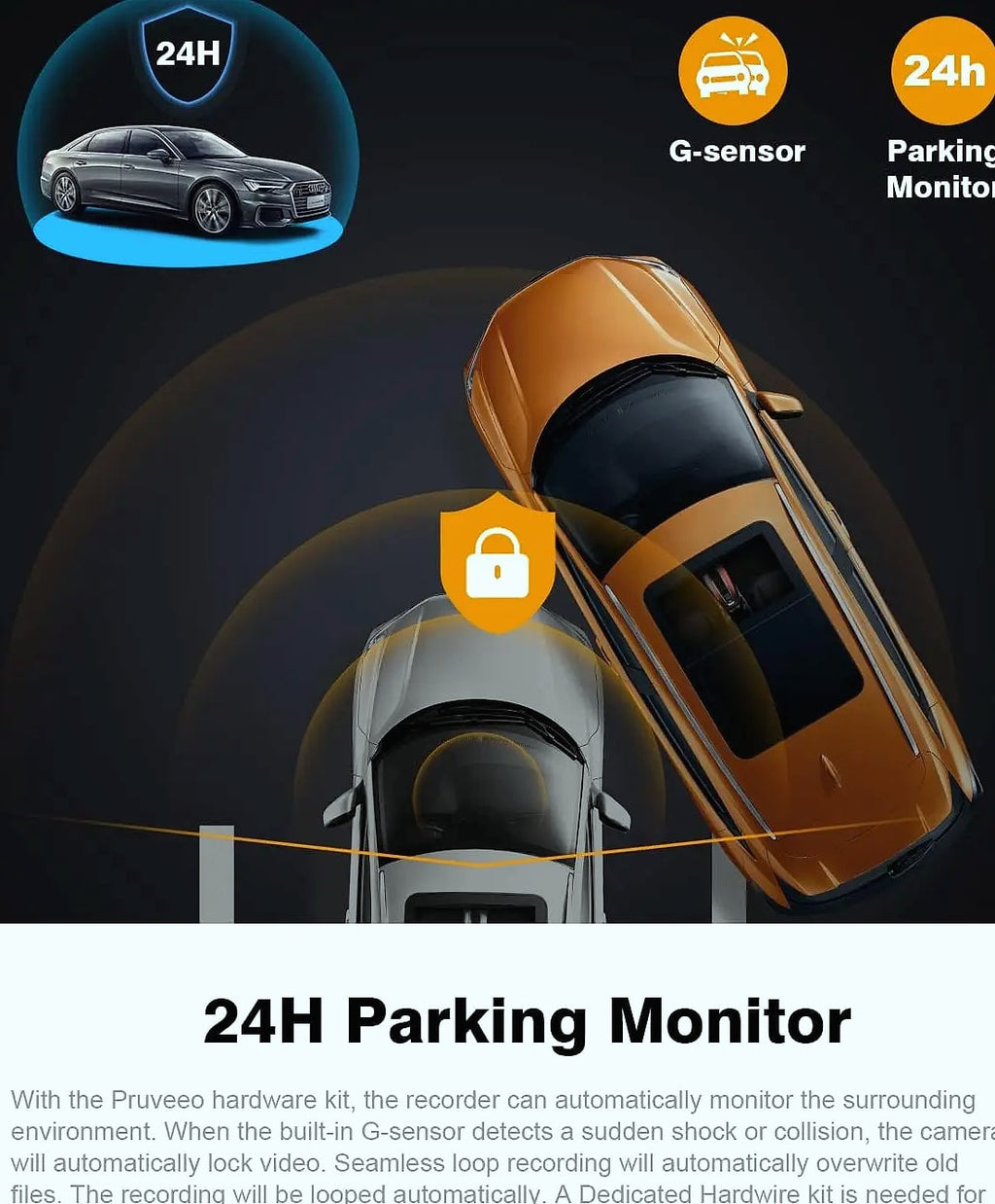 Kankeirr Dual 1080P Dash Cam with Interior Camera and Night Vision