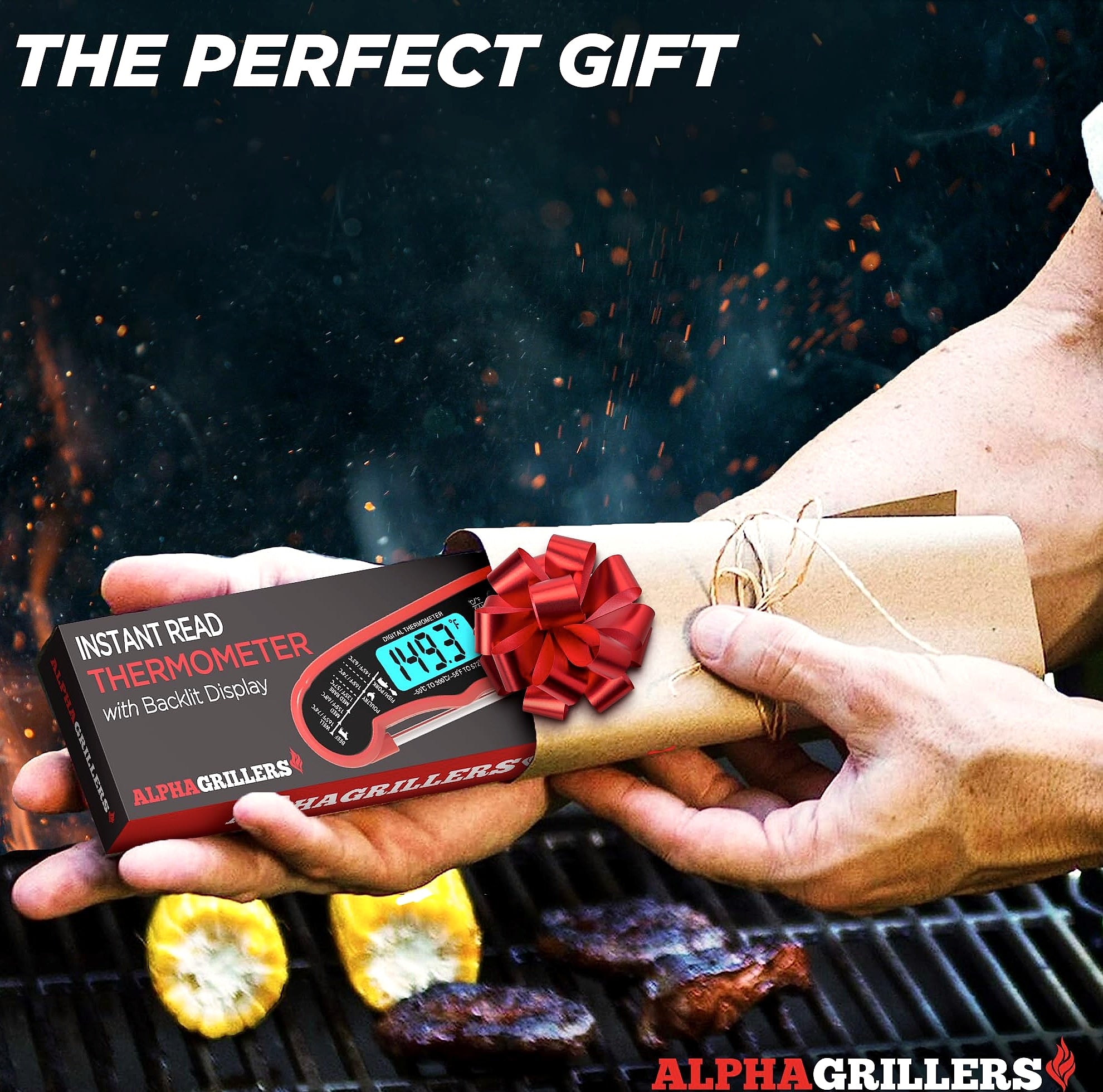 Alpha Grillers Digital Meat Thermometer with Instant Read