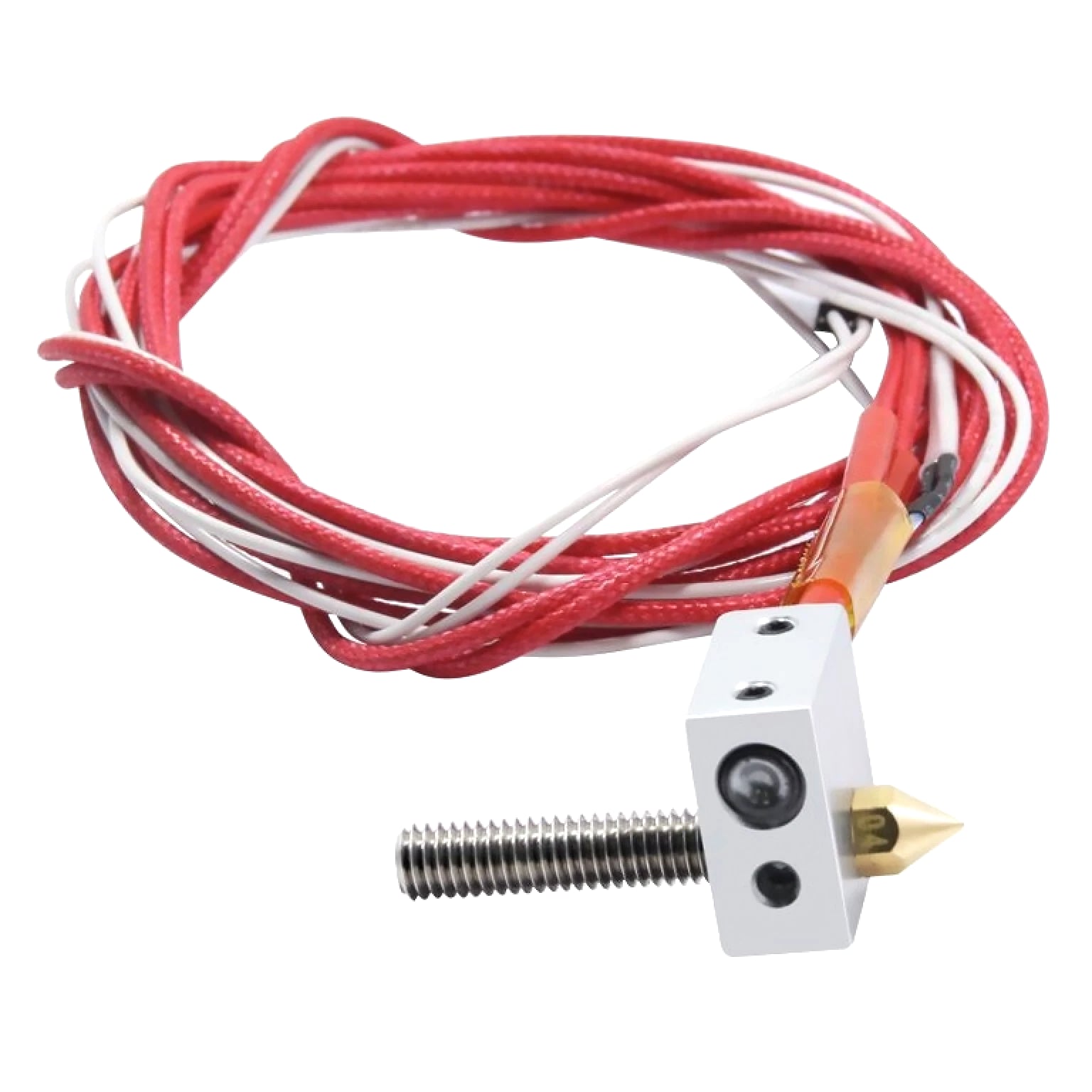 3D Printer MK8 Assembled Extruder Hotend 1.75mm to 0.4mm Nozzle Heating Block