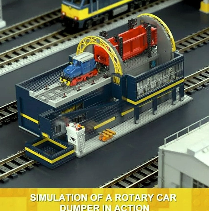 Mould King 17094 Railcar Rotary Dumper Building Set