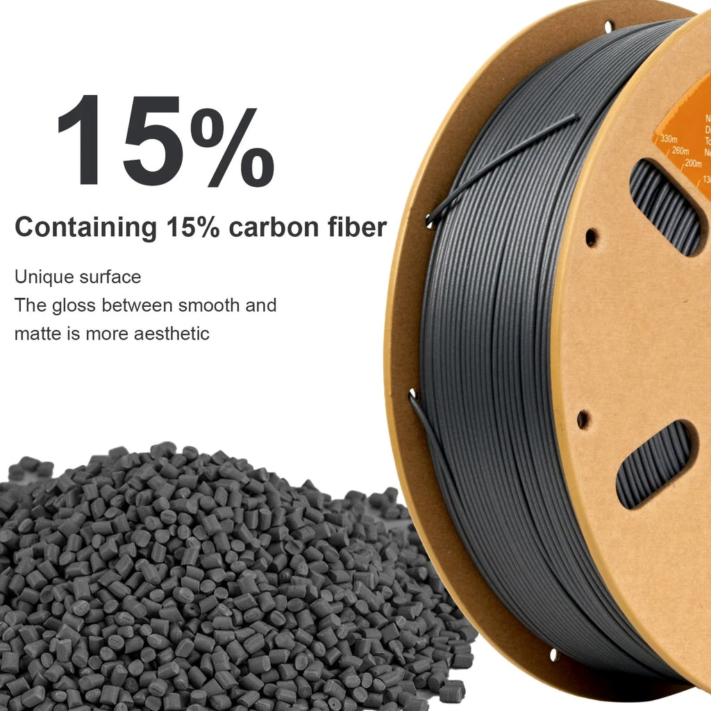 PETG Carbon Fiber 1KG Filament 1.75mm ±0.03mm Tolerance For FDM 3D Printer Print