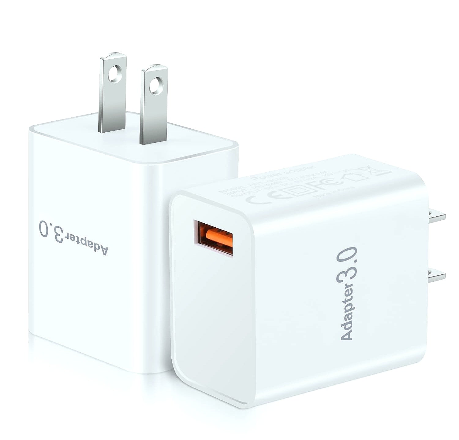 OKRAY 2-Pack 18W USB-A Fast Charging Block Quick Charge 3.0